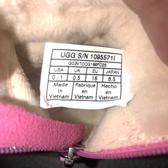 UGG Australia Toddler Pink MALLYA boot size 0/1 infant 0-6 mo - Picture 13 of 14